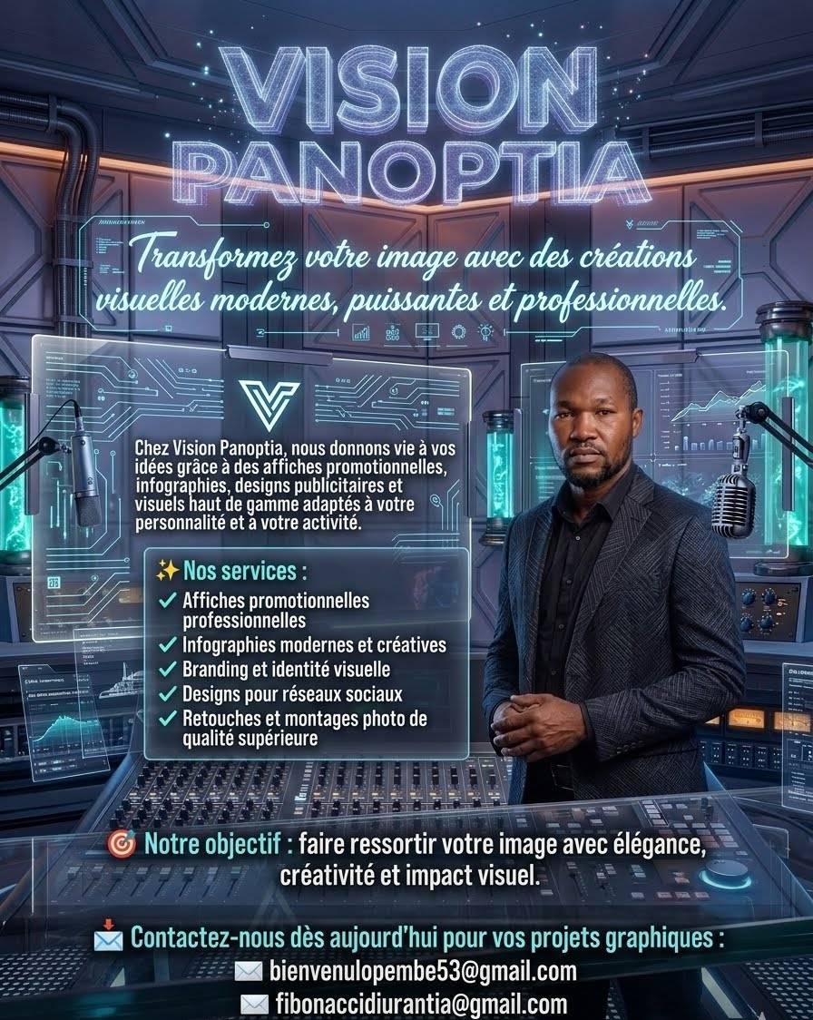 Affiche Vision Panoptia - création visuelle moderne