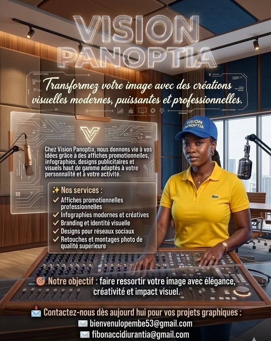 Affiche Vision Panoptia avec identité visuelle